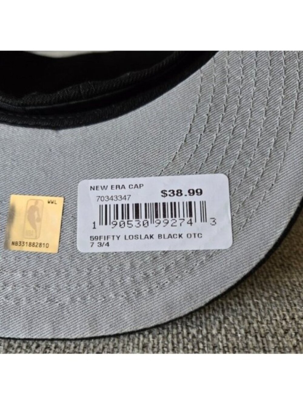 New Era 59Fifty Los Angeles Lakers Black OTC Cap 7 3/4 Classic 062026 - Picture 2 of 8